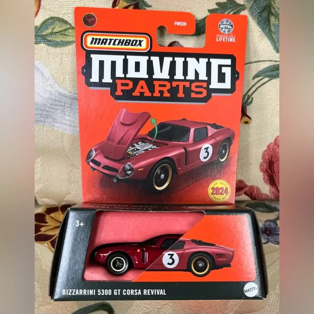 NIB! Matchbox 2024 Moving Parts Bizzarrini 5300 GT Corsa Revival, Red